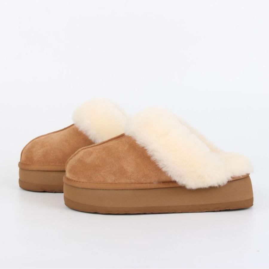 Pantoffels |  Dames Camel Pantoffels Collie